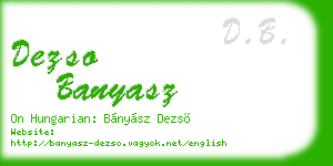 dezso banyasz business card